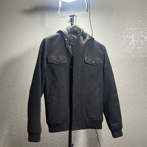 Express Jacket (Grey) Size SMALL w/ Detatchable Zipper Hood